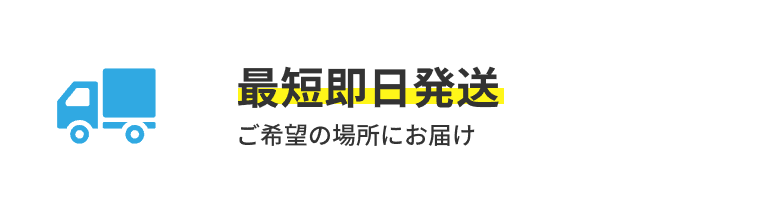 最短即日発送 ご希望の場所にお届け