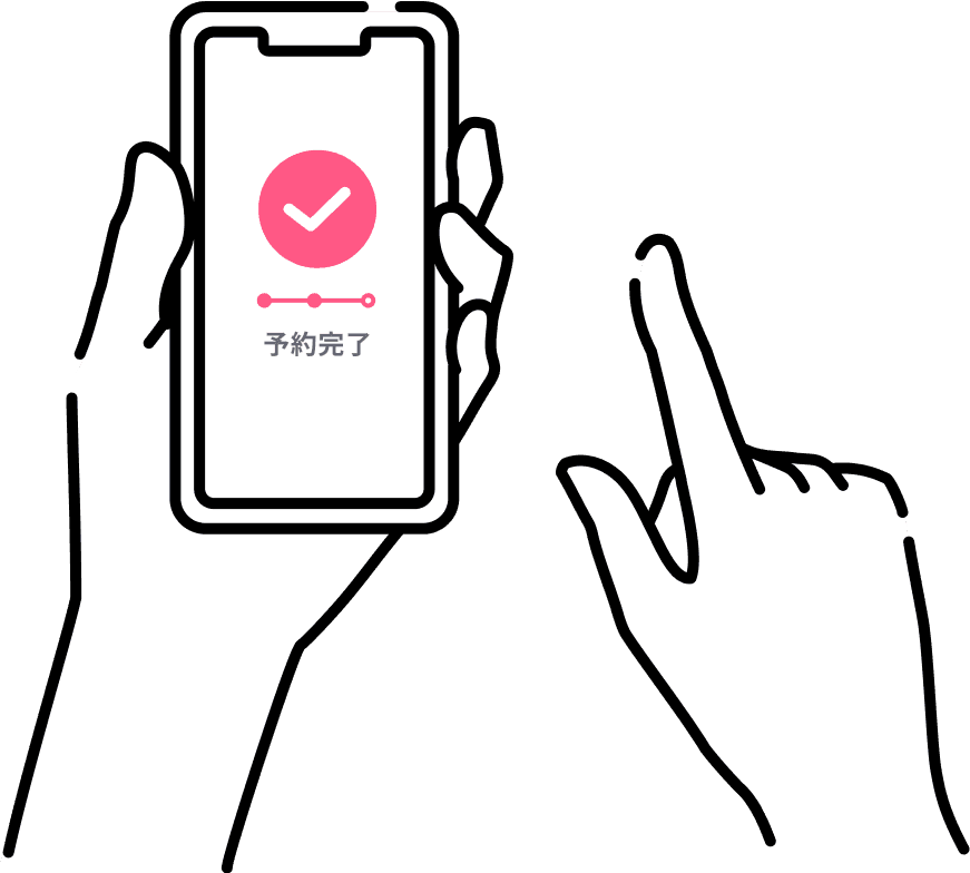 予約・診察がスマホ一つで完了。希望日時で予約後、メールのURLまたはマイページから診察を開始し、医師に症状や不安を相談できる。